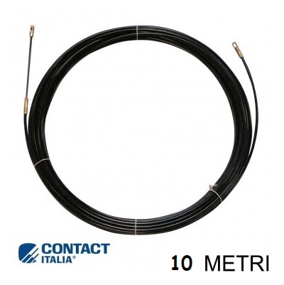 Sonda Nylon 4mm 10mt Nera Con terminali intercambiabili